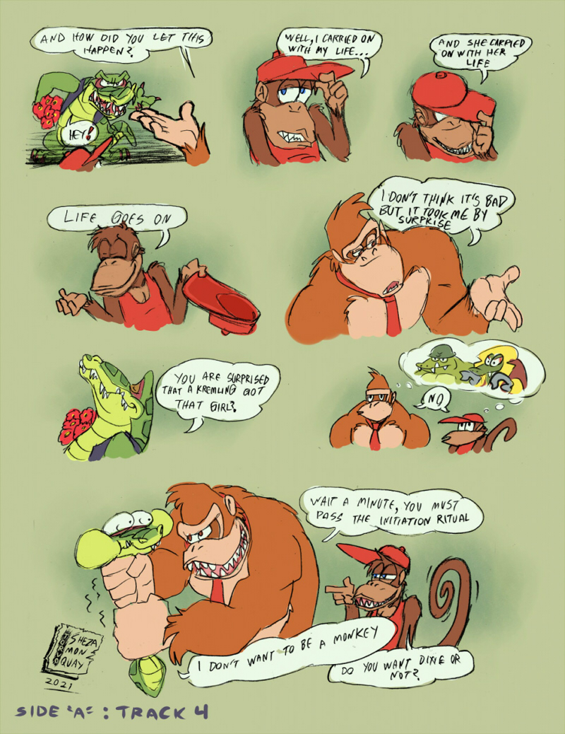 alligator alligatorid ape claws comic crocodile crocodilian crocodylid diddy_kong diddy_kong_pilot diddy_kong_racing diddy_kong_racing_ds donkey_kong_(character) donkey_kong_(series) english_text fangs gorilla group haplorhine kong kremling krunch_the_kremling male mammal monkey nintendo nintendo_64 nintendo_ds nintendo_ds_family primate rare_ltd reptile scalie shesamonkey super_nintendo text video_games