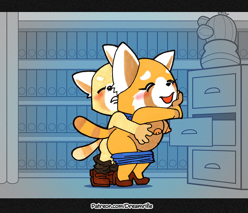 aggressive_retsuko ailurid anthro blush bottomwear bottomwear_down breasts cactus clothed clothing duo escopeto female footwear male male/female mammal nipples nude pants pants_around_ankles pants_down partially_clothed plant red_panda resasuke retsuko sanrio sex shoes skirt slightly_chubby