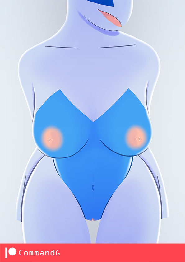 anthro anthrofied areola blue_body breasts colored commandg female front_view genitals legendary_pok&eacute;mon lugia multicolored_body navel nintendo nipples nude open_mouth pink_areola pink_nipples pok&eacute;mon pok&eacute;mon_(species) pok&eacute;morph pussy shaded simple_background solo standing thigh_gap two_tone_body video_games white_background white_body