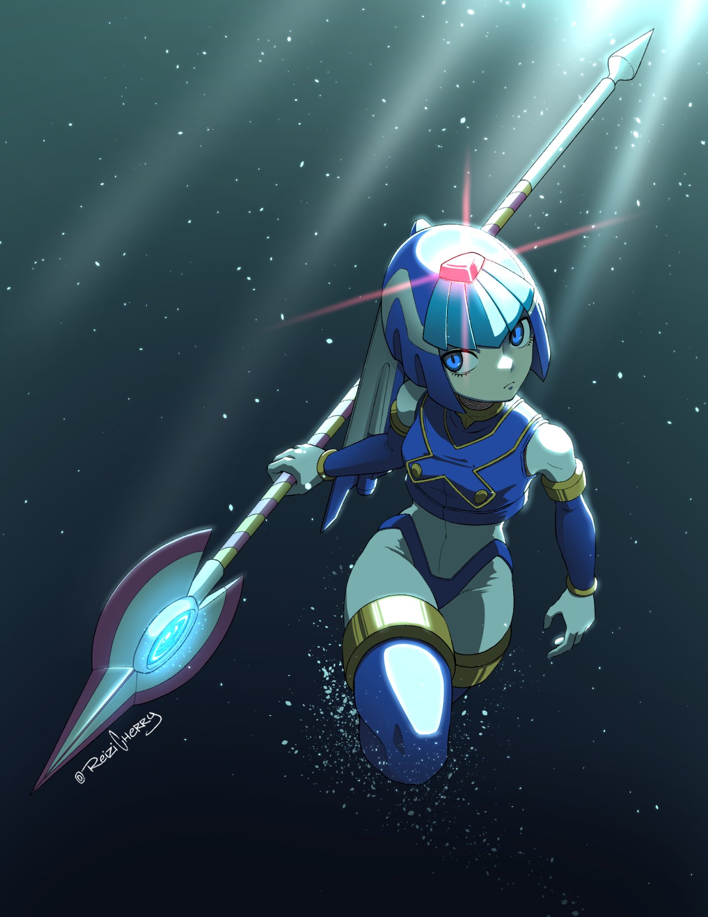 fairy_leviathan_(mega_man) highres mega_man_(series) mega_man_zero_(series) ocean reizicherry robot underwater water