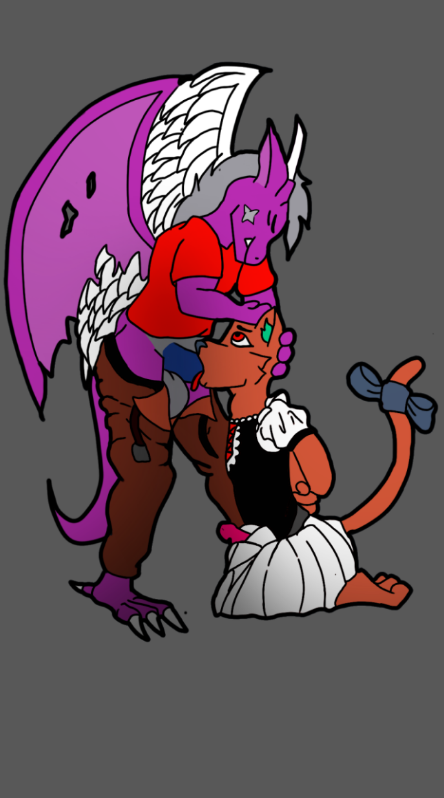 a andromorph anthro bisexual can container domestic_cat dragon duo eventually felid feline felis female give had i i'm intersex invalid_tag male mammal out requested see shout so sure themrpurpledragon themselves they this was will_(disambiguation)