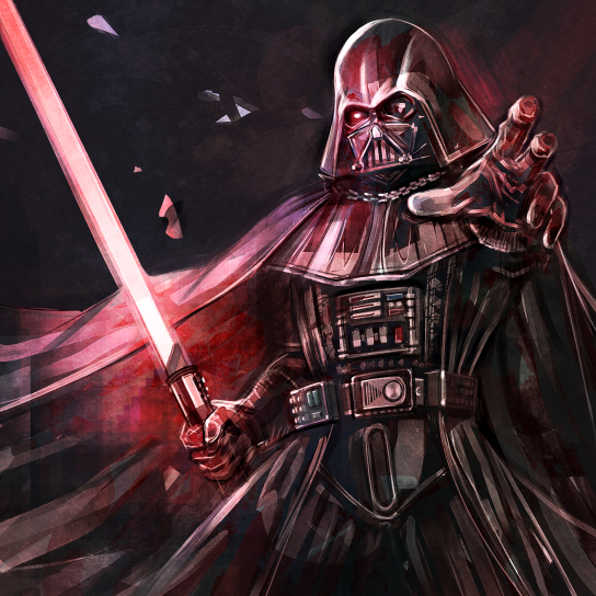 1boy beam_saber black_background cape darth_vader energy_sword holding holding_weapon lightsaber male_focus solo star_wars sushi_(sashimise) sword weapon