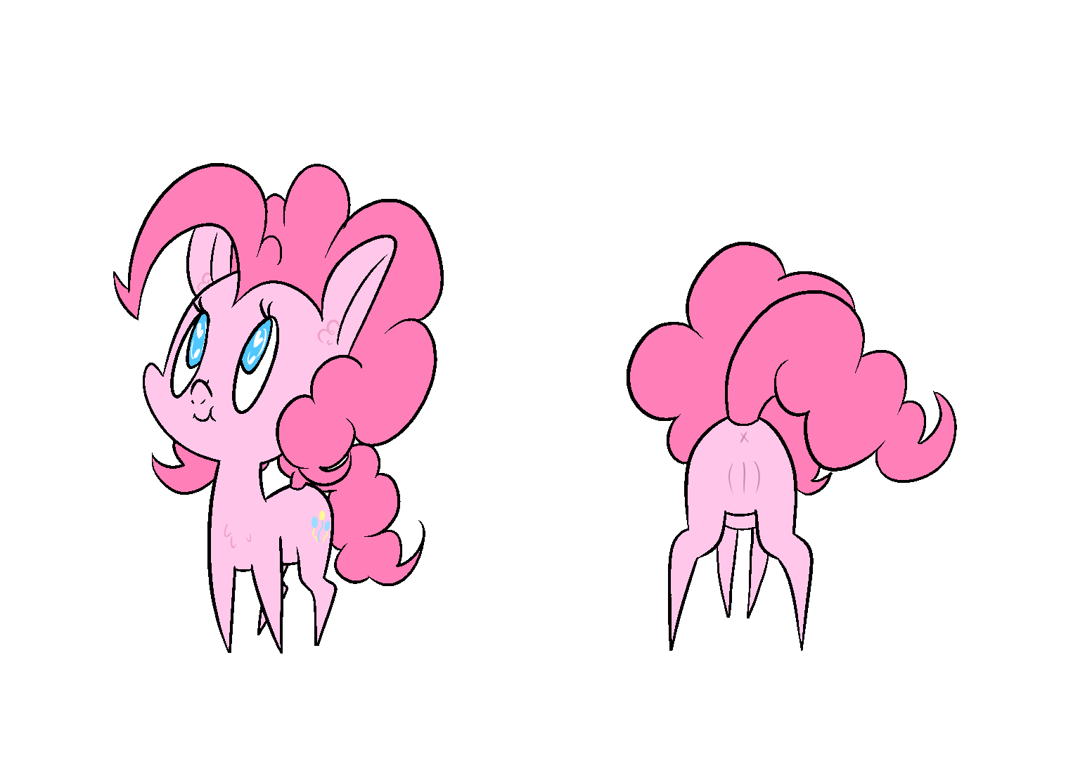 &lt;3 &lt;3_eyes alpha_channel anus blue_eyes chest_tuft cute_expression earth_pony equid equine female feral friendship_is_magic front_view genitals hair happy_harvey hasbro horse inner_ear_fluff looking_up mammal my_little_pony phone_drawing pink_body pink_hair pinkie_pie_(mlp) pony pussy raised_tail rear_view simple_anus simple_background simple_pussy solo transparent_background tuft