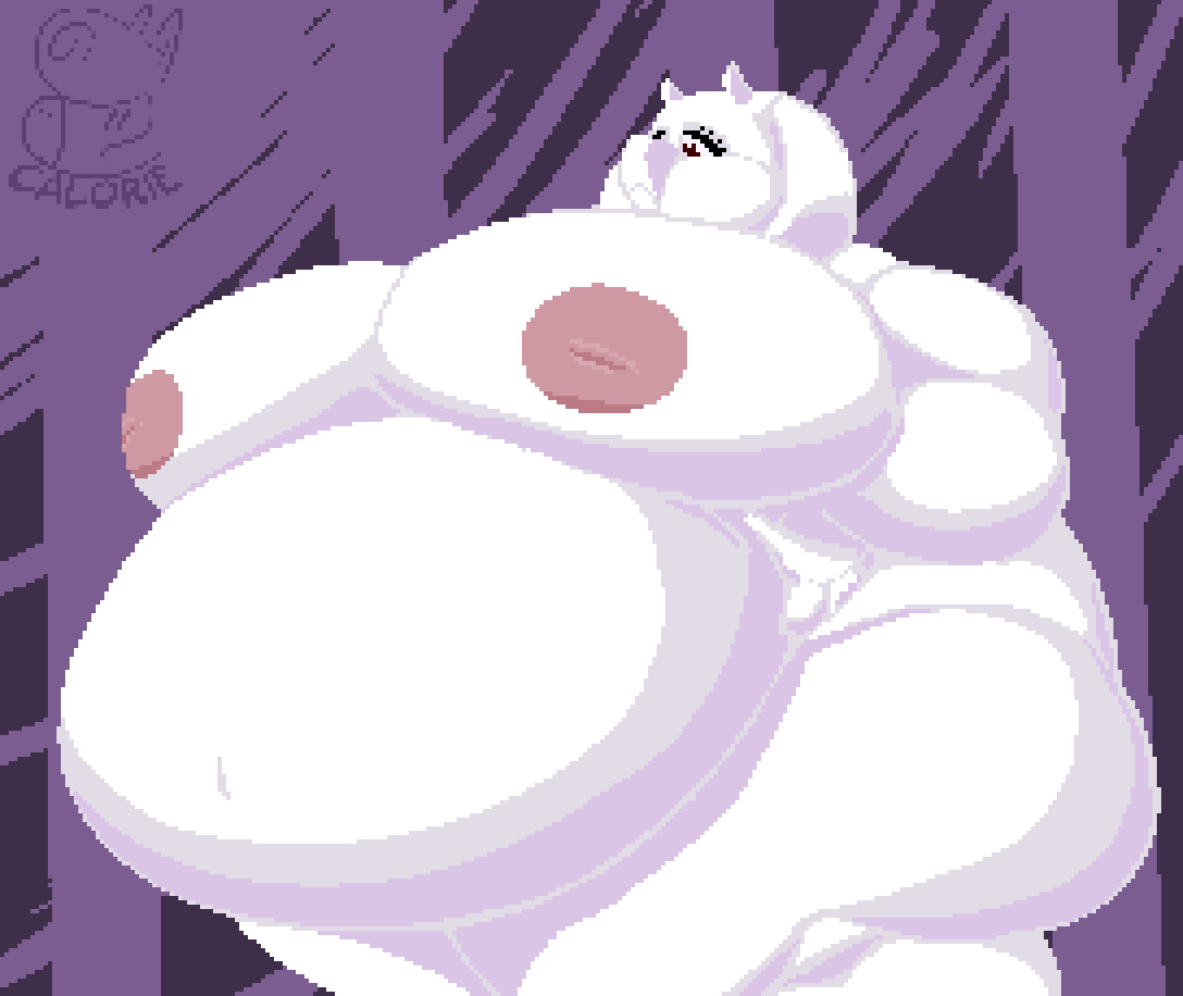 anthro areola belly big_belly big_breasts boss_monster bovid breasts calorie caprine female goat horn huge_breasts huge_thighs hyper hyper_belly hyper_breasts inverted_nipples mammal nipples nude obese obese_anthro obese_female overweight overweight_anthro overweight_female pink_areola solo thick_thighs toriel undertale undertale_(series) video_games white_body