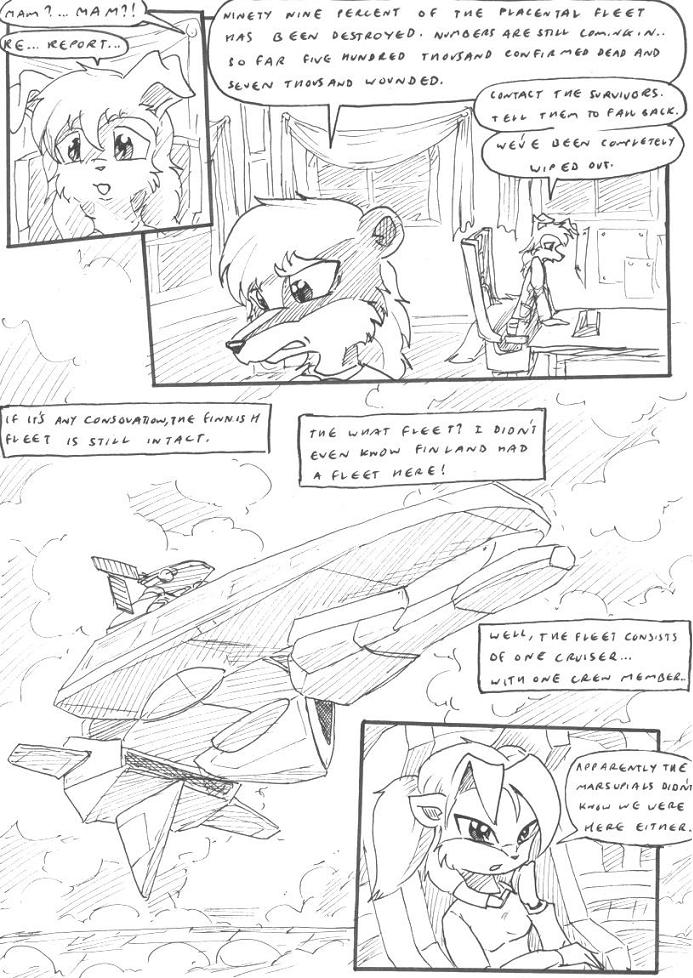 aircraft anthro badger black_and_white canid canine canis chair clothing comic curtains dialogue duo english_text female field finnish folded_ears fur furniture hair hand_on_chin hand_on_own_chin honey_badger kitfox-crimson long_hair looking_at_viewer male mammal monochrome multicolored_body multicolored_fur mustelid musteline open_mouth pockets poster shirt sketch sky smoke speech_bubble suit table text topwear two_tone_body two_tone_fur unknown_species window worried