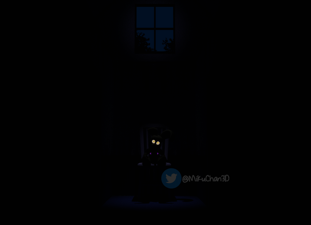 animatronic blender_(software) dark_lighting female five_nights_at_freddy's five_nights_at_freddy's_4 glowing glowing_eyes machine mikuchan3d pasties plushtrap_(fnaf) robot scottgames solo video_games