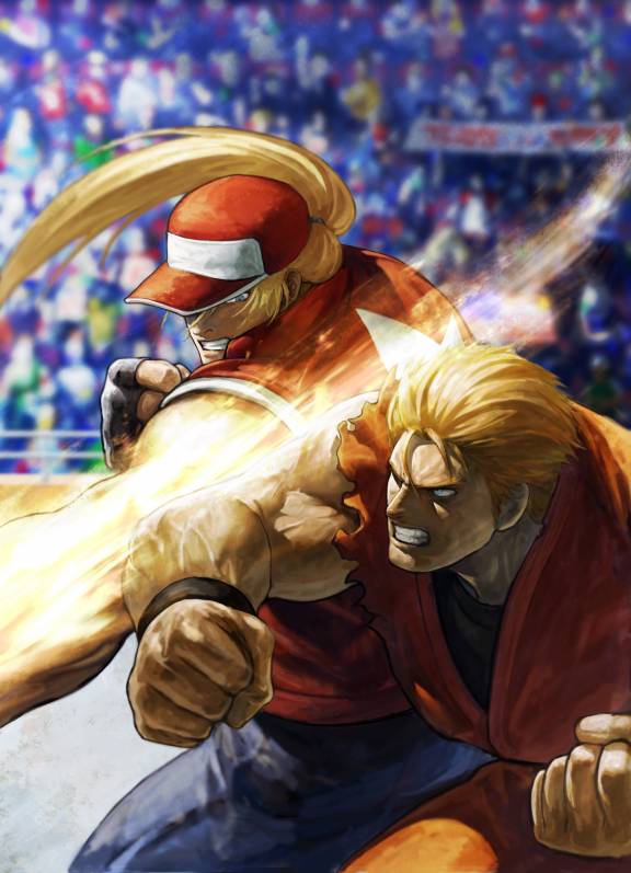 art fight king_of_fighters king_of_fighters_xii official_art sakazaki_ryo terry_bogard