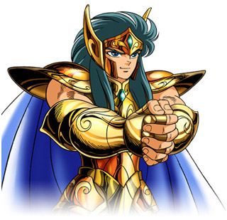 aquarius_camus araki_shingo blue_hair gold knights_of_the_zodiac long_hair lowres male male_focus oldschool portrait saint_seiya shoulder_pads smile