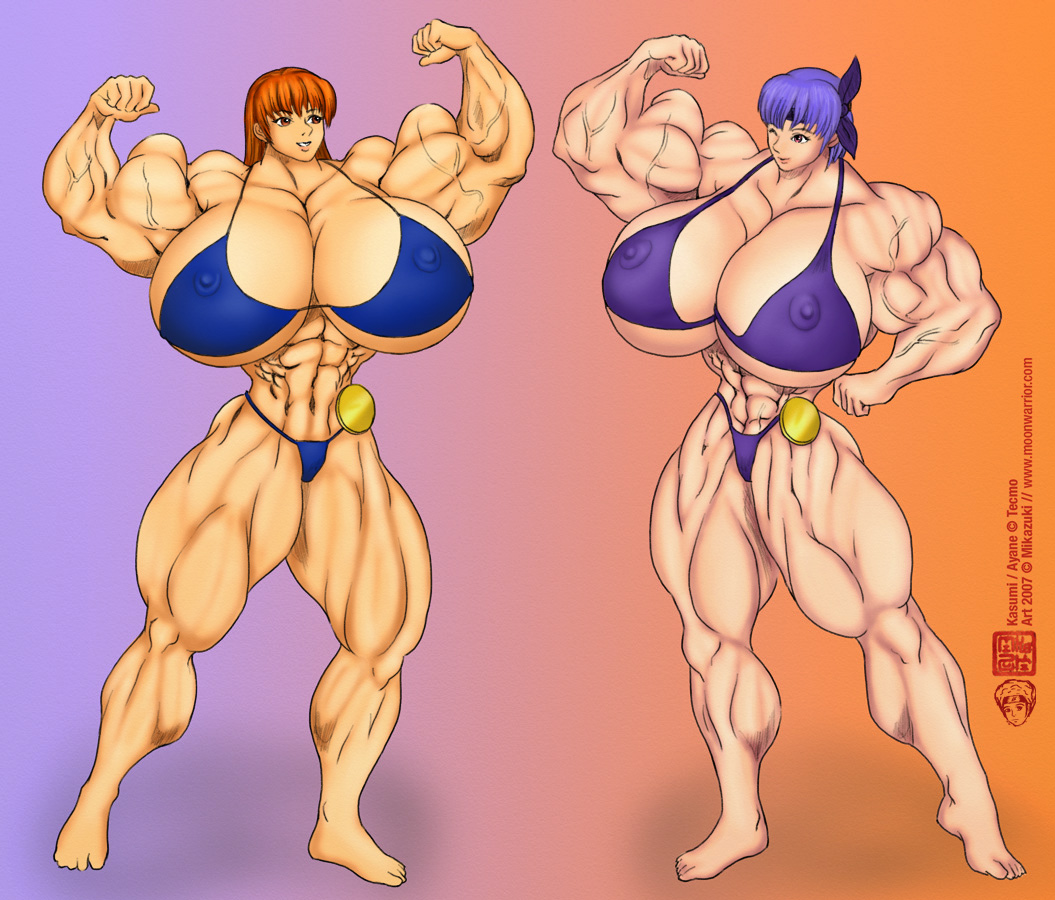 abs ayane breasts dead_or_alive extreme_muscles female flex huge_breasts kasumi muscle muscles muscular pose veins
