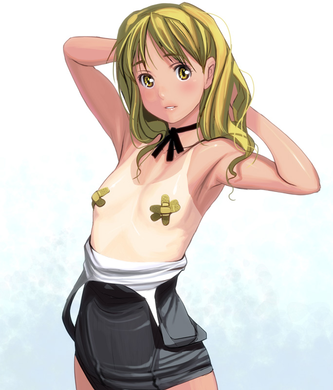 artist_request blonde_hair female girl masao yellow_eyes