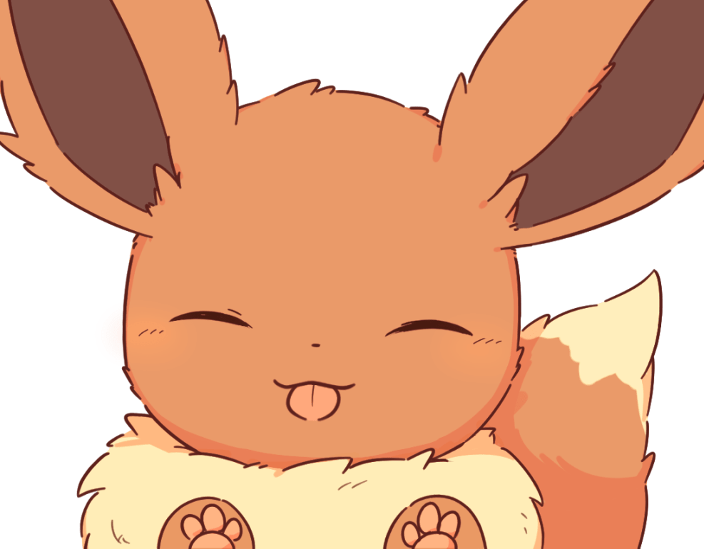 2019 3_toes ambiguous_gender blep brown_body brown_fur canid digital_media_(artwork) dipstick_tail eevee eyes_closed feet feral fluffy fur generation_1_pokemon inukami_hikari kemono mammal markings neck_tuft nintendo pawpads paws pokemon pokemon_(species) simple_background solo tail_markings tan_body tan_fur toes tongue tongue_out tuft white_background