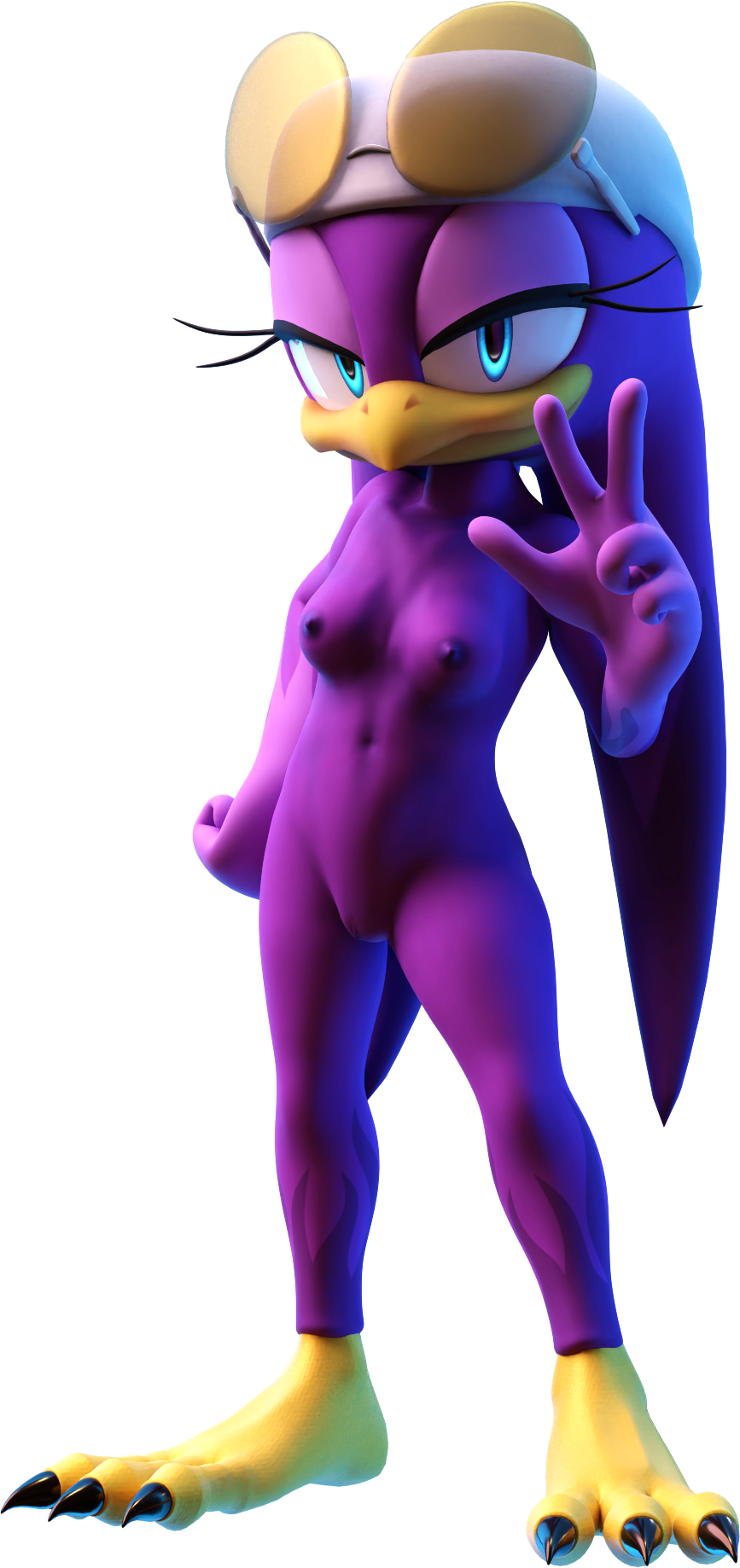 3_toes 3d_(artwork) 5_fingers alpha_channel anthro avian beak bird blender_(software) blue_eyes breasts dargotdruid digital_media_(artwork) feet female fingers genitals hi_res hirundinid looking_at_viewer mostly_nude nipples oscine passerine pussy sega simple_background solo sonic_riders sonic_the_hedgehog_(series) swallow_(bird) talons toes transparent_background wave_the_swallow