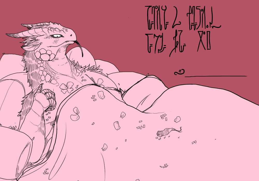 ambiguous_gender bed floatrand horn lizard reptile scales scalie simple_background slit_pupils solo