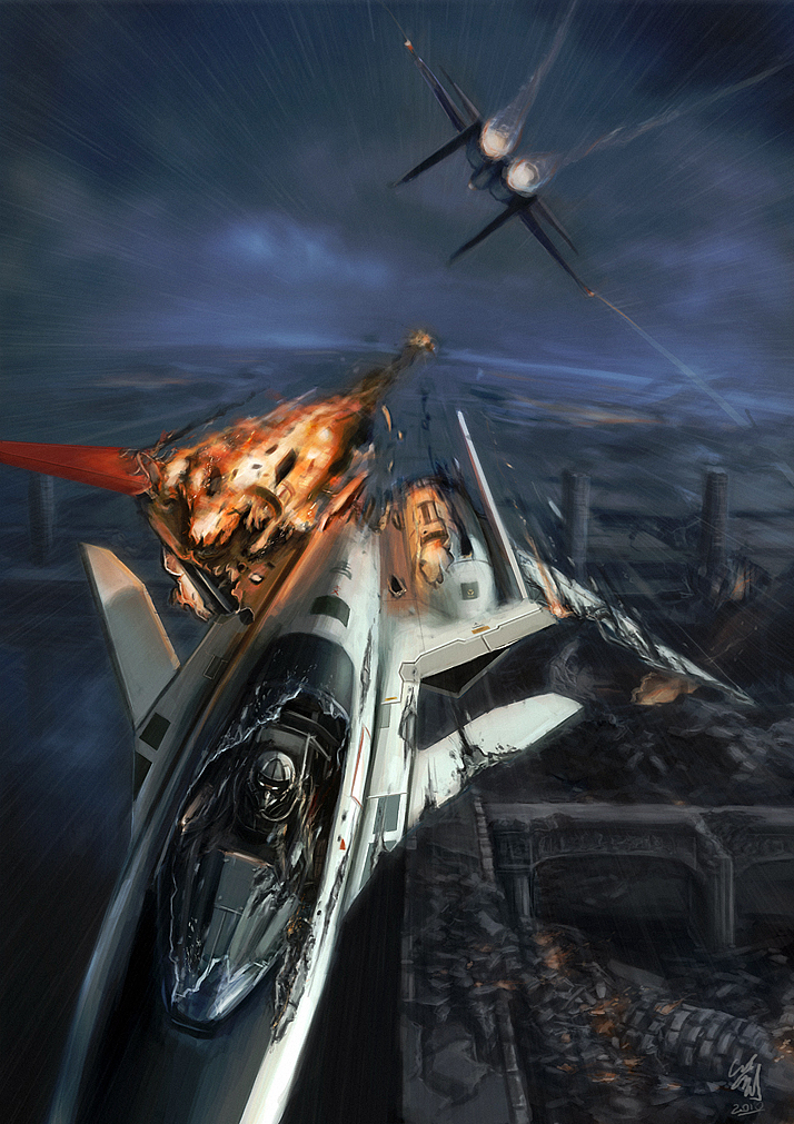 ace_combat ace_combat_zero adfx-02_morgan aerial_battle afterburner aircraft airplane battle cipher_(ace_combat) condensation_trail dogfight f-15_eagle fighter_jet fire foreshortening jet larry_foulke military military_vehicle pilot pvtskwerl rain ruins