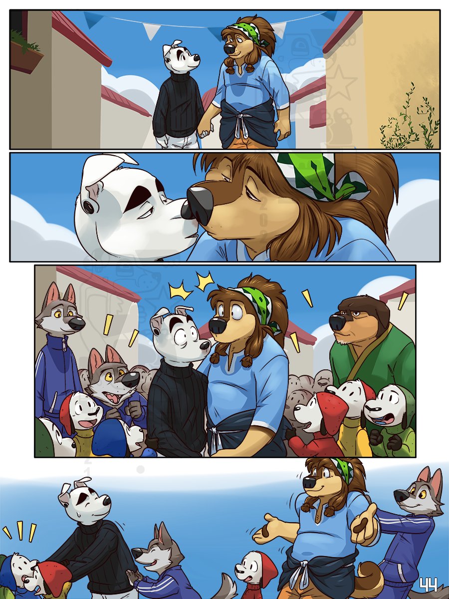 animal_crossing anthro bodi_(rock_dog) bovid canid canine canis caprine domestic_dog eclipticafusion hi_res hunting_dog jack_russell_terrier k.k._slider khampa_(rock_dog) kissing livestock_guardian_dog male male/male mammal molosser mountain_dog nintendo pastoral_dog rock_dog sheep terrier tibetan_mountain_dog