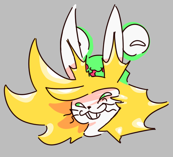 :3 blonde_hair clothing energy_ball green_eyes hair hat headgear headwear humanoid long_ears long_hair male poundfulpanda smug_face solo super_saiyan tem tem_me_(poundfulpanda) temmie_(undertale) undertale undertale_(series) whiskers