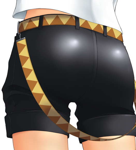 ass bad_id bad_pixiv_id belt close-up kagamine_rin regdic shorts solo vocaloid