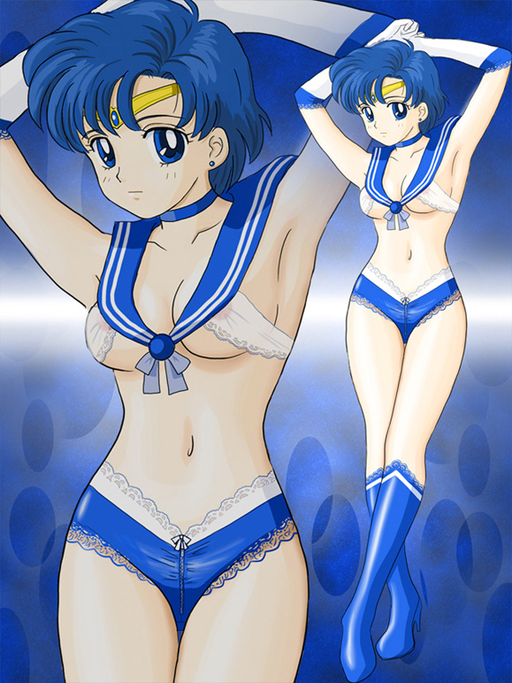 arms_behind_head bishoujo_senshi_sailor_moon lingerie mizuno_ami mr._r_(2ch's_sailor_moon_thread) onoe sailor_mercury underwear