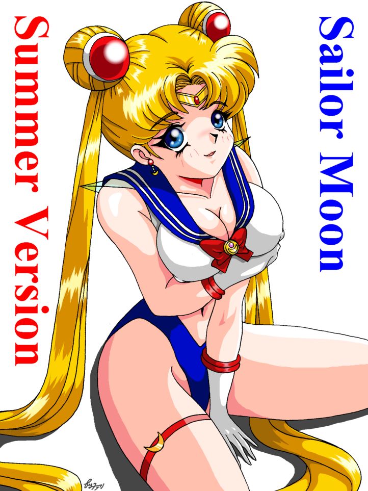 bishoujo_senshi_sailor_moon blush breasts cleavage nipples sailor_moon smile tsukino_usagi