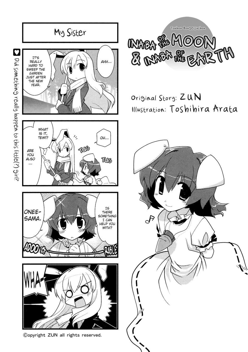 4koma arata_toshihira comic greyscale highres inaba_tewi monochrome multiple_girls reisen_udongein_inaba touhou