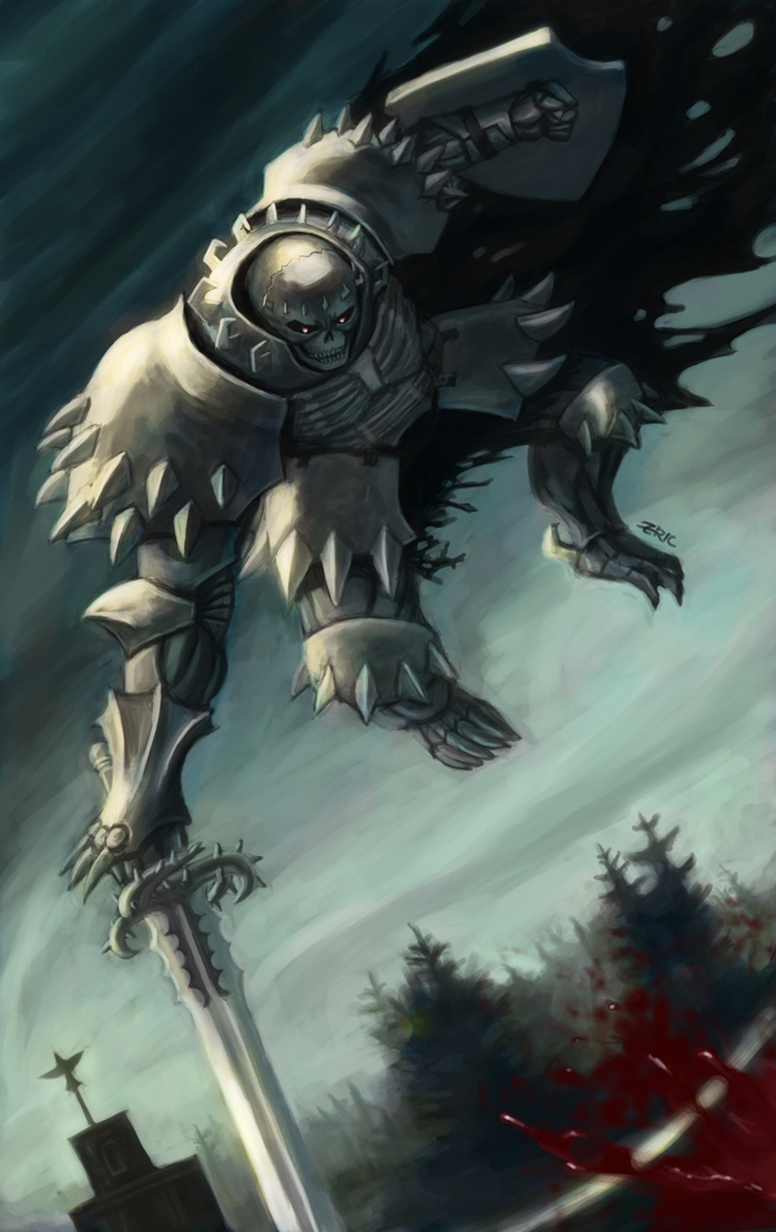 artist_request berserk blood shield skeleton skull_knight solo sword sword_of_resonance weapon