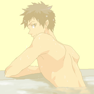 bathtub black_hair boy katekyo_hitman_reborn! khr lowres male male_focus nude water wet yamamoto_takeshi