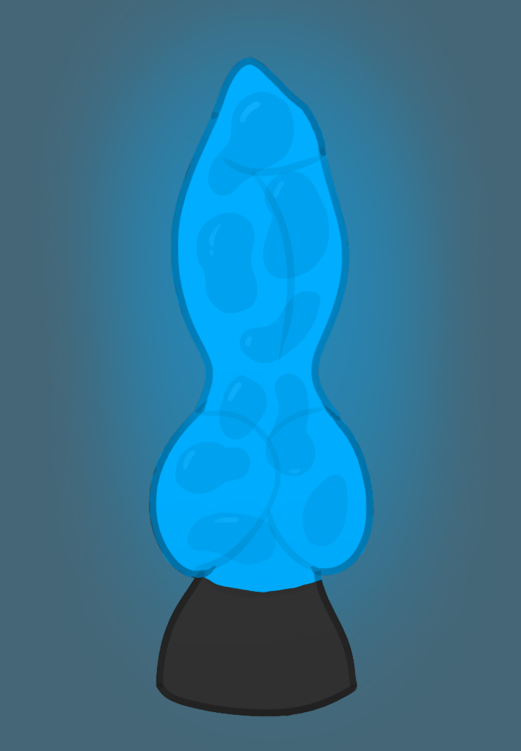 blue dakythefox dildo glowing male sex_toy solo toy wet