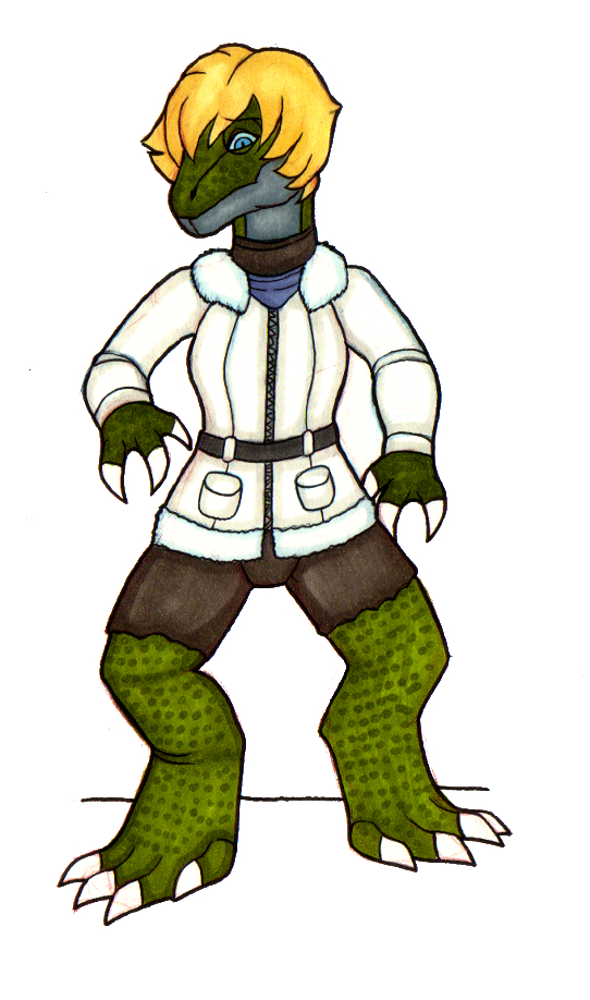 3_fingers 4_toes alternate_species anthro barefoot belt blonde_hair blue_eyes blue_sclera bottomwear bow_experiment_(resident_evil) breasts capcom claws clothed clothing coat digitigrade eyelashes feet female fingers forced forced_transformation green_body green_scales grey_body grey_scales hair ivanks lizard long_neck looking_down lust_transformation mid_transformation non-mammal_breasts pants pupils reptile resident_evil scales scalie scarf sherry_birkin short_hair simple_background slit_pupils snout solo species_transformation split_jaw spots spotted_body spread_legs spreading standing strelats_(resident_evil) sweater toe_claws toes topwear torn_clothing transformation transformation_sequence transformation_through_technology turtleneck white_background white_claws worried worried_look zipper