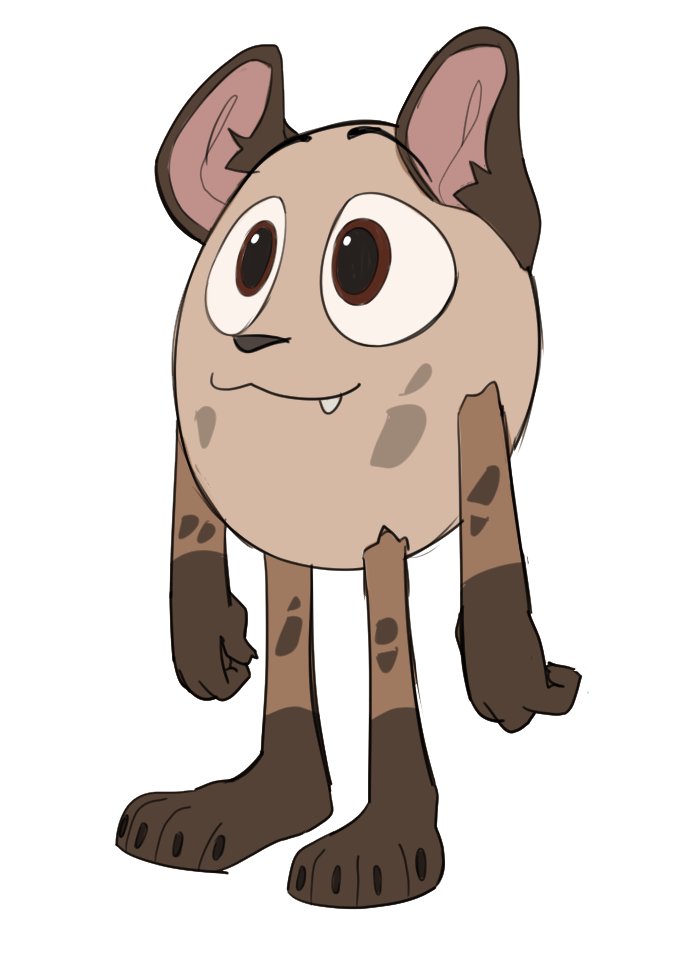 2023 brown_body brown_fur cute_fangs digital_media_(artwork) egg fur gloves_(marking) hybrid hyena leg_markings mammal mangoyena markings simple_background smile socks_(marking) solo standing white_background