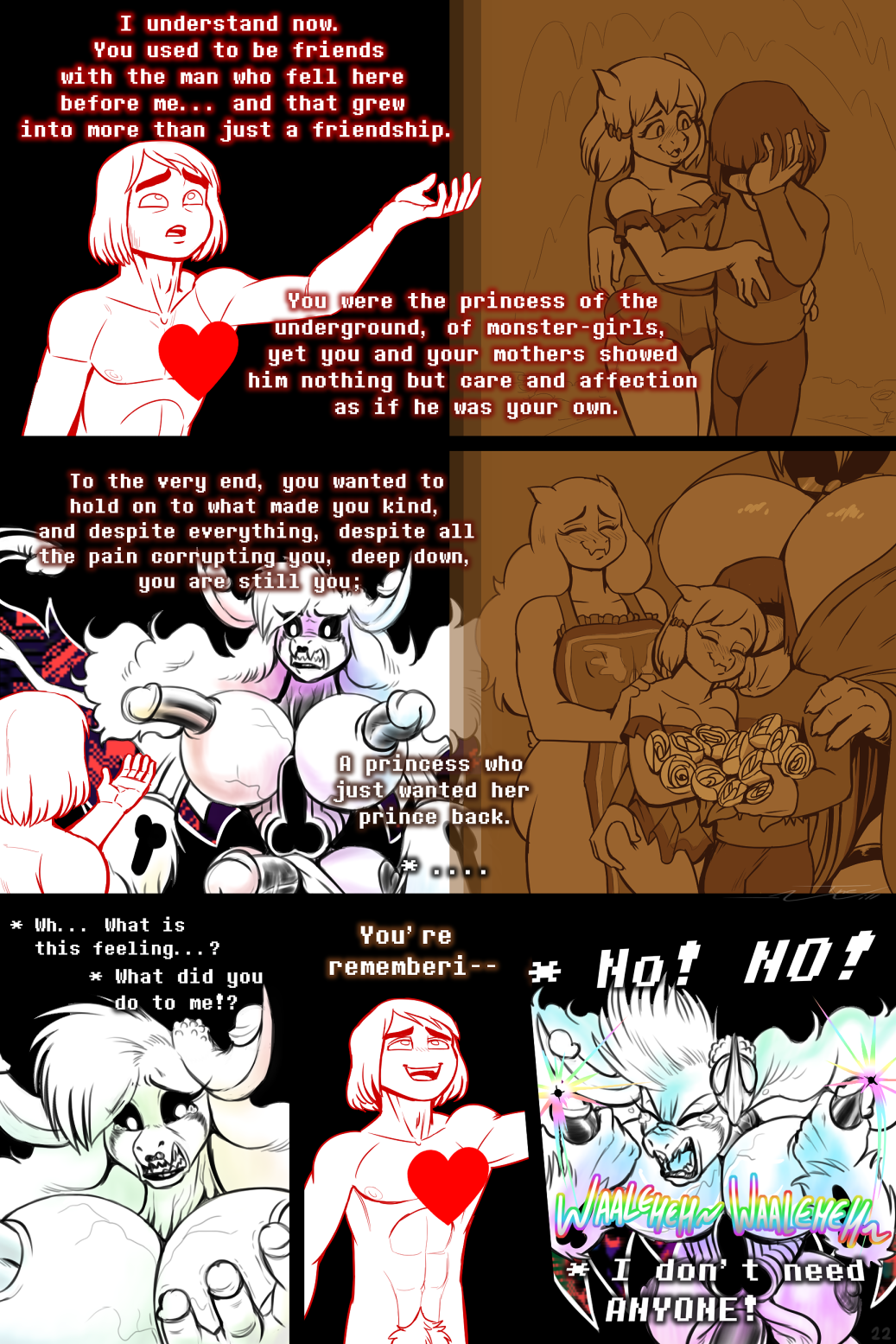 alternate_universe angel_derear anthro apron apron_only asgore_dreemurr asriel_dreemurr asriel_dreemurr_(god_form) big_breasts big_penis black_background blush bodily_fluids boss_monster bouquet bovid bow_ribbon breasts bright_light bulge butt butt_grab cape caprine chara_(undertale) clothed clothing comic crossgender dicknipples duo female flashback floating flower footwear footwear_only frisk_(undertale) frisky_(under(her)tail) genitals goat group hair hand_on_butt herm hi_res horn huge_breasts huge_penis human intersex long_hair long_tongue male mammal messy_hair mostly_nude ovaries partially_clothed penis penis_fingers penis_horn plant profanity pseudo_horn pubes rainbow sharp_teeth shoes shoes_only simple_background size_difference skimpy tears teeth text thewill tongue toriel tutori under(her)tail undertale undertale_(series) unusual_anatomy unusual_genitalia_placement unusual_penis_placement vein veiny_breasts what_has_magic_done wide_eyed wings