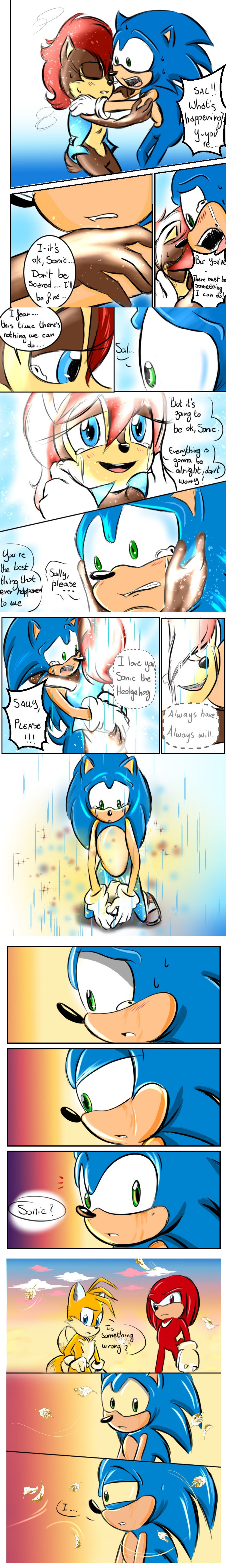 absurd_res anthro archie_comics bodily_fluids canid canine comic cuddling duo echidna embrace eulipotyphlan female fox ground_squirrel group hedgehog hi_res hug knuckles_the_echidna long_image male male/female mammal miles_prower monotreme rodent sad sally_acorn sciurid sega sonic_the_hedgehog sonic_the_hedgehog_(archie) sonic_the_hedgehog_(comics) sonic_the_hedgehog_(series) tall_image tears yharu-art