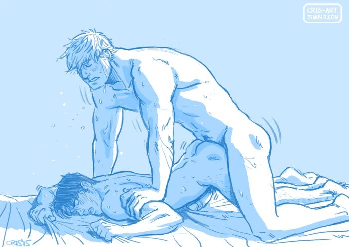 2boys anal ass bad_id bad_tumblr_id bara black_hair blonde_hair blue_theme blush clenched_teeth completely_nude couple cris_art erection hands_on_another's_arms hulkling lying male_focus male_pubic_hair marvel motion_lines multiple_boys nude on_stomach pectorals prone_bone pubic_hair short_hair sideburns sweat teeth thick_eyebrows toned toned_male top-down_bottom-up very_sweaty wiccan yaoi