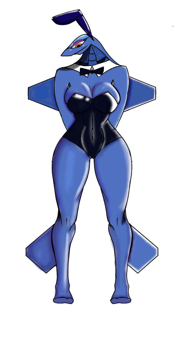 aircraft airplane anthro big_breasts blue_body breasts bunny_costume clothing costume curvy_figure female hi_res huge_breasts huge_thighs humanoid jet ka-50blackshark living_aircraft living_machine living_vehicle machine solo thick_thighs uwu vehicle voluptuous wide_hips yf-23 yf-23_black_widow