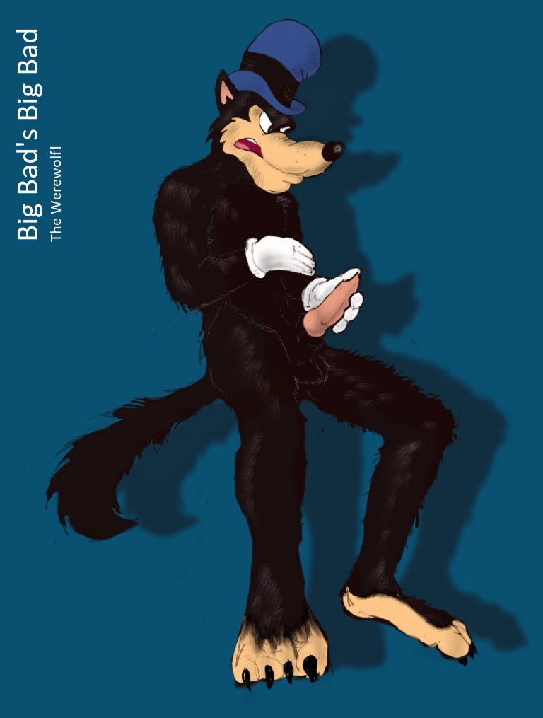 angry anthro balls big_bad_wolf black_body black_fur blue_top_hat canid canine canis clothing fairy_tales fur genitals gloves hand_on_penis handwear hat headgear headwear knot looking_down male mammal nude penis penis_grab sitting solo thewerewolf top_hat white_clothing white_gloves white_handwear wolf zeke_wolf