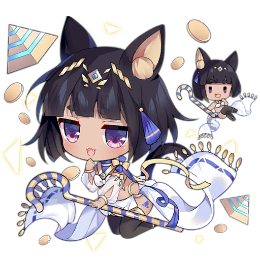 :3 animal_ear_fluff animal_ears anklet artist_request black_thighhighs blue_ribbon blush blush_stickers bra chibi coin dark-skinned_female dark_skin detached_sleeves egyptian egyptian_clothes fairy_(girls'_frontline) fang full_body girls'_frontline glowing hair_ornament hand_on_own_chin jackal_ears jackal_tail jewelry jitome leg_tattoo looking_at_viewer multiple_girls o-ring o-ring_bottom official_art open_mouth paw-shaped_pupils purple_eyes pyramid_(geometry) ribbon sand_dancer_fairy_(girls'_frontline) see-through see-through_sleeves shepherd's_crook short_eyebrows simple_background smile smug tassel tassel_hair_ornament tattoo thick_eyebrows thighhighs third-party_source tiara transparent_background triangle underwear usekh_collar white_bra yellow_ribbon |_|