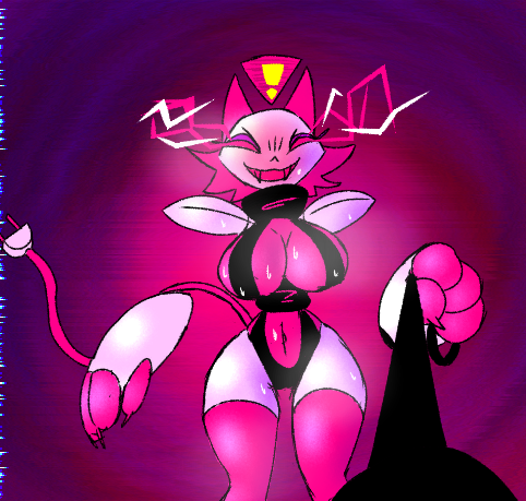 anthro big_breasts blush bodily_fluids breasts broken camel_toe claws clothed clothing darkner deltarune digital_media_(artwork) domestic_cat dominant dominant_female epicsyd fangs felid feline felis female fingers floating_hands fur hair leash leash_pull looking_at_viewer low_res lustful_gaze machine mammal mind_break mind_control mind_wipe open_mouth personality_change red_body red_face robot simple_background smile solo sweat tasque_manager teeth thick_thighs topwear undertale_(series) vir0_managr virus white_body wide_hips