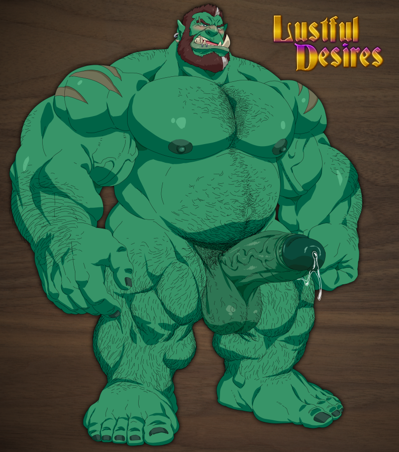 balls beard erection facial_hair feet genitals green_balls green_body green_penis green_skin groth_(lustful_desires) hair hairy humanoid humanoid_genitalia humanoid_penis lustful_desires male musclegut muscular muscular_humanoid muscular_male nipples not_furry nude orc penis solo vein veiny_penis zoroj