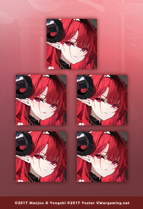 azur_lane blunt_bangs closed_mouth expression_chart furrowed_brow hair_between_eyes hairband hindenburg_(azur_lane) horns mole official_art open_mouth pink_eyes pointy_ears red_hair second-party_source smile tongue tongue_out world_of_warships yunsang