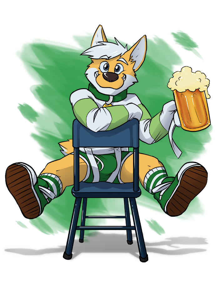 alcohol anthro avery_(vir-no-vigoratus) beer beer_foam beer_mug beverage black_nose blue_eyes briefs bulge canid canine canis chair clothing collar colored_seam_underwear detailed_background domestic_dog footwear fur furniture green_briefs green_clothing green_collar green_dog_collar green_sneakers green_underwear hair herding_dog holding_beer holding_beverage holding_object holidays male mammal open_mouth orange_body orange_fur pastoral_dog restraints shadow shoes simple_background sitting sitting_backwards smile sneakers socks solo st._patrick's_day straitjacket teeth_showing underwear vir-no-vigoratus welsh_corgi white_background white_body white_clothing white_footwear white_fur white_hair white_seam_briefs white_seam_underwear white_socks