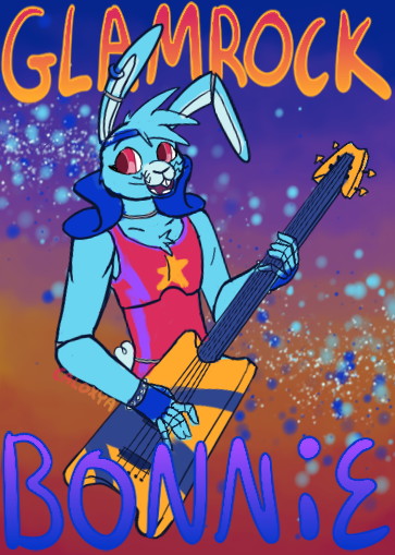 animatronic anthro bass_guitar caloxya character_name colored_sketch five_nights_at_freddy's five_nights_at_freddy's:_security_breach five_nights_at_freddy's:_security_breach_ruin glamrock_bonnie_(fnaf) gradient_background guitar holding_guitar holding_object lagomorph leporid machine male mammal musical_instrument plucked_string_instrument rabbit robot scottgames simple_background sketch solo sparkles steel_wool_studios string_instrument text waist_up
