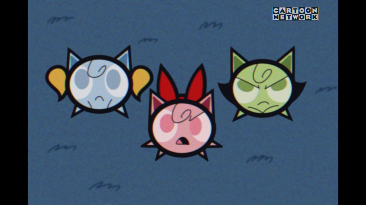 accessory alternate_species black_hair blonde_hair blossom_(powerpuff_girls) blue_body blue_eyes blue_fur bubbles_(powerpuff_girls) buttercup_(powerpuff_girls) cartoon_network female frown fur generation_1_pokemon green_body green_eyes green_fur hair hair_accessory hair_ribbon jigglypuff nintendo on_model pigtails pink_body pink_eyes pink_fur pokemon pokemon_(species) powerpuff_girls ribbons sitrusnetwork waddling_head