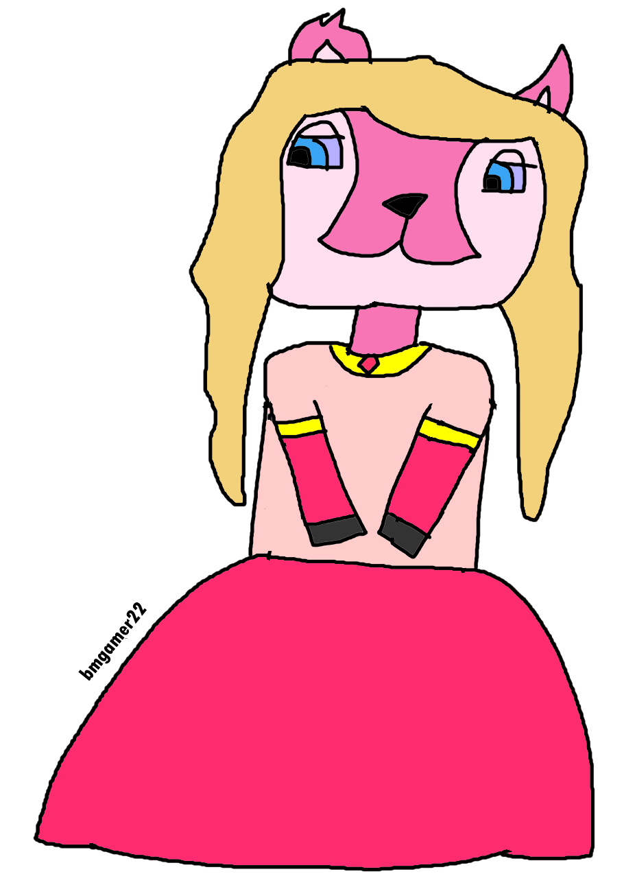 anthro bliss_hagan blonde_hair blue bmgamer22 body clothing deer dress eyes female gown hair hi_res hooves ixi jumpstart_games lavender_sclera mammal neopet_(species) neopets pink princess royalty solo