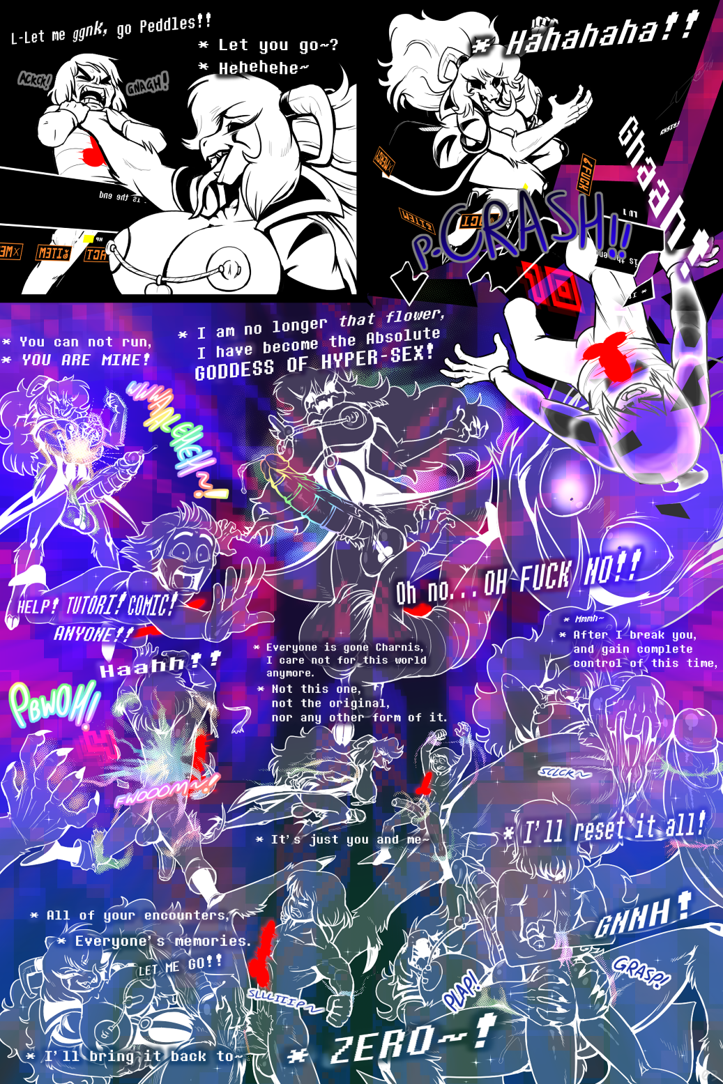 alternate_universe angel_derear anthro asphyxiation asriel_dreemurr_(god_form) bdsm big_breasts big_penis bodily_fluids bondage boss_monster bound bovid breasts bulge butt butt_grab caprine choking clothed clothing comic crossgender damaged_clothing duo fire forced frisk_(undertale) frisky_(under(her)tail) from_front_position genital_fluids genital_growth genitals goat growth hair hand_on_butt herm hi_res horn huge_penis human intersex intersex/male long_hair long_tongue lying male mammal missionary_position monster nails nipple_piercing nipples on_back partially_clothed penetration penis penis_growth phallic piercing precum presenting rainbow sex sharp_nails spread_legs spreading text thewill throwing tongue translucent translucent_body under(her)tail undertale undertale_(series)