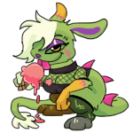 ambiguous_gender anthro dijon_(guncht) guncht jumpstart_games low_res neopet_(species) neopets open_mouth open_smile smile solo style_emulation thumbnail zafara_(neopets)