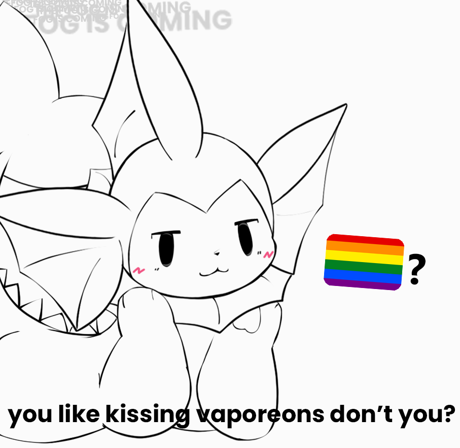 boy_kisser_(meme) eeveelution feral generation_1_pokemon male nathan_s nintendo pokemon pokemon_(species) vaporeon