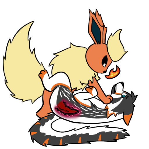 duo eeveelution female feral flareon forced generation_1_pokemon male male/female misspooks nintendo pokemon pokemon_(species) rape