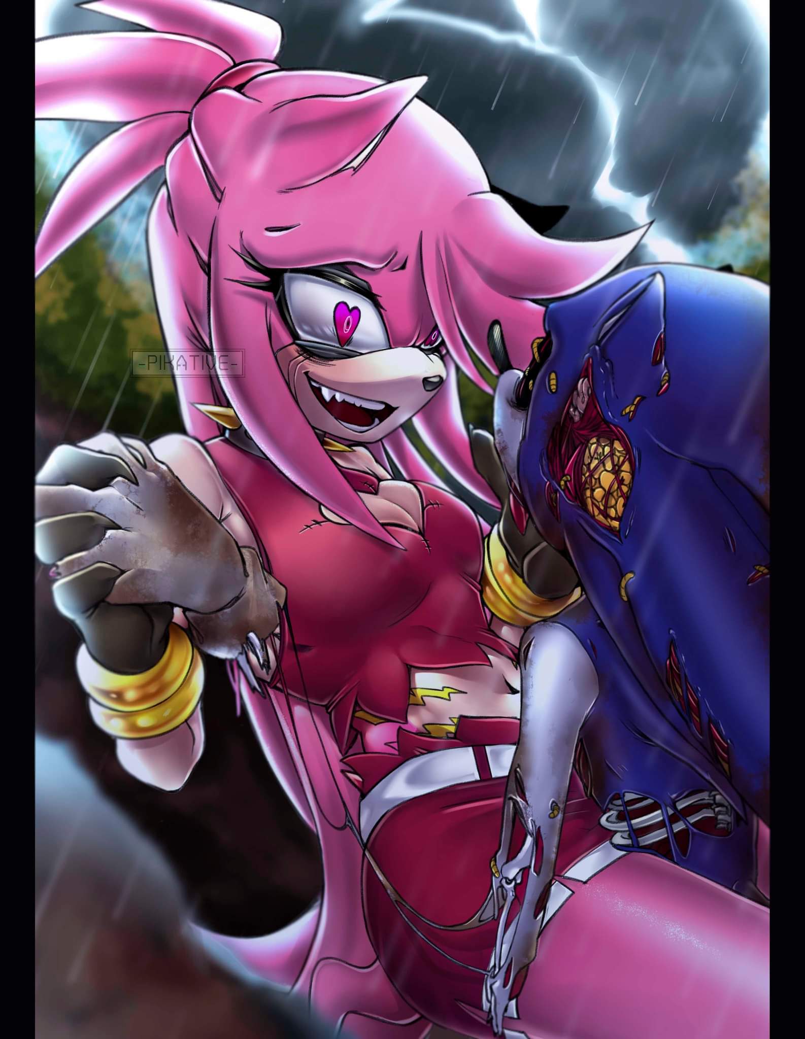 &lt;3 &lt;3_eyes 2022 amy_rose anthro blush bone brain clothing corpse death eulipotyphlan fangs female gloves gore handwear hedgehog hi_res insane male male/female mammal mashed_(copyright) necrophilia organs pikative sega solo something_about_amy sonic_the_hedgehog sonic_the_hedgehog_(series) teeth