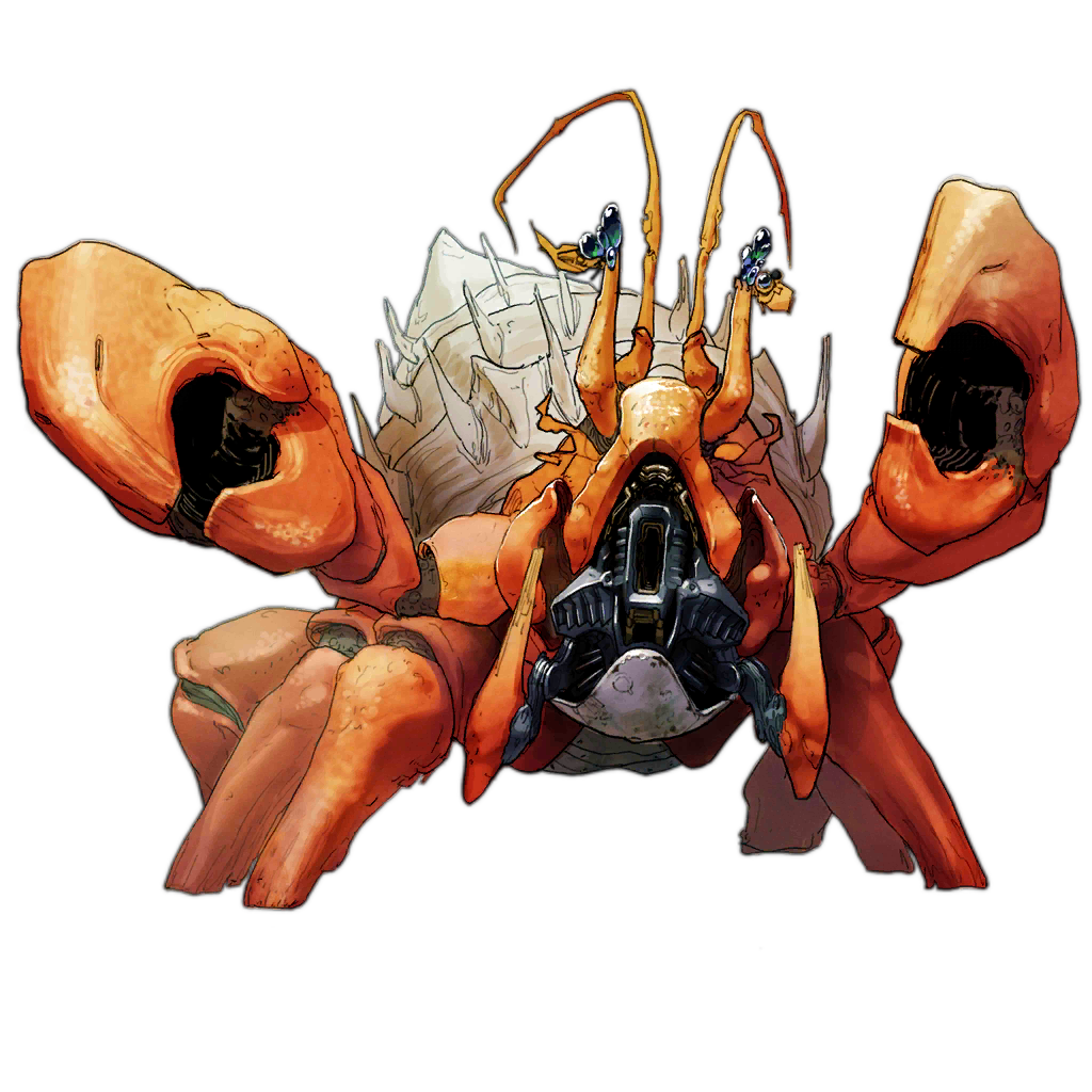 animal_focus antennae arms_up artist_request cannon girls'_frontline hermit_crab hydra_(girls'_frontline) kcco_(girls'_frontline) mechanical_parts no_humans non-humanoid_robot official_alternate_costume official_art pincers robot robot_animal science_fiction shell simple_background stalk_eyes third-party_source transparent_background