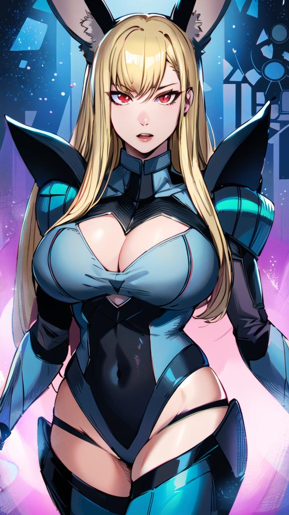 1girl ai-generated armor breasts dark_samus fusion kitagawa_marin large_breasts metroid non-web_source samus_aran solo sono_bisque_doll_wa_koi_wo_suru