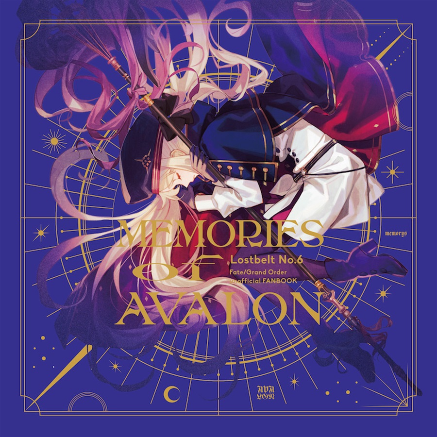 1girl ankle_boots artoria_caster_(fate) artoria_caster_(second_ascension)_(fate) artoria_pendragon_(fate) belt beret black_bow blonde_hair blue_cape blue_capelet blue_cloak blue_headwear boots bow buttons cape capelet cloak closed_eyes cover cover_page fate/grand_order fate_(series) hat high_heel_boots high_heels holding holding_staff hood hooded_cape long_hair multicolored_cape multicolored_capelet multicolored_cloak multicolored_clothes o-ring o-ring_belt solo staff striped_belt taa_(acid)